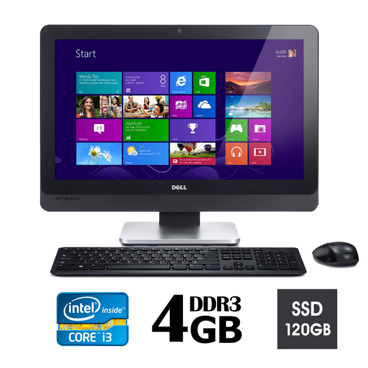 [Trả góp 0%]Máy tính All-in-One Dell Optiplex 9010 intel i3-3220 Ram 4GB SSD 120GB Màn 23"  Full HD kèm phím chuột không dây tích hợp webcam và loa máy tính liền khốicây máy tính liền màn
