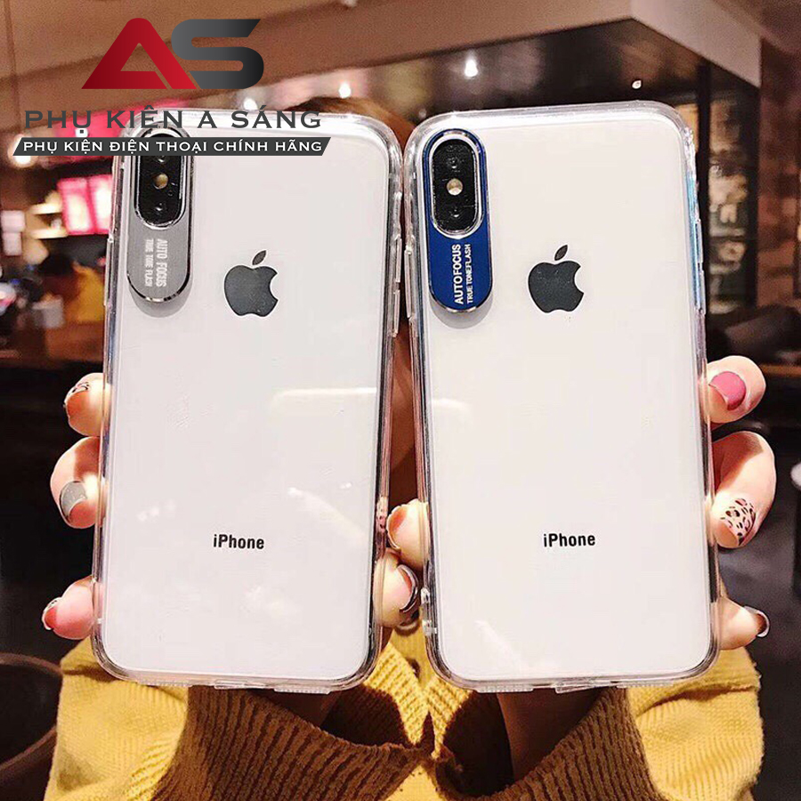 Ốp auto focus trong suốt cho iphone bảo vệ camera