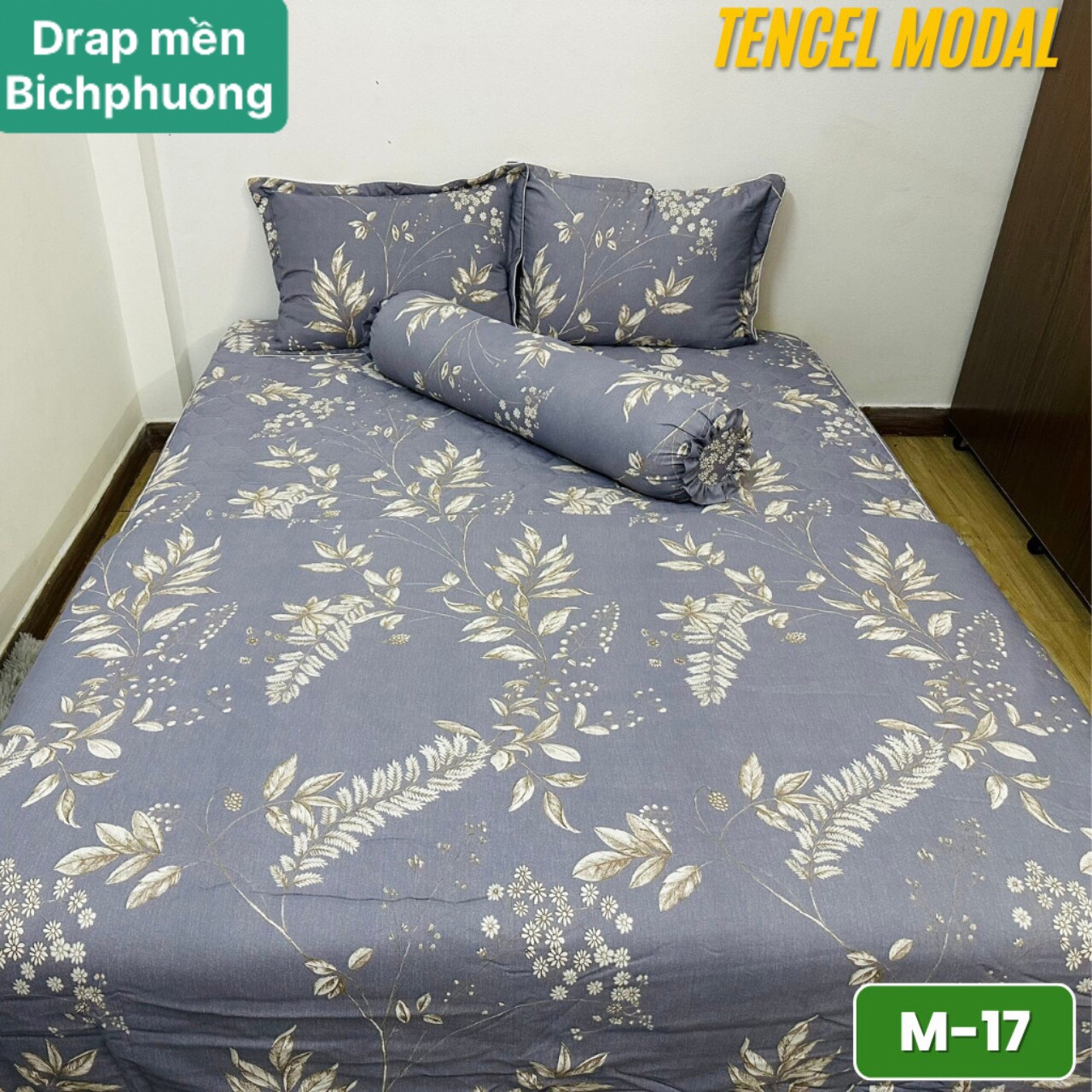 [HCM]Bộ Chăn Ga Gối Tencel Modal Cao Cấp/ Chất Liệu Siêu Mềm Mịn Mát An Toàn Với Mọi Làn Da.