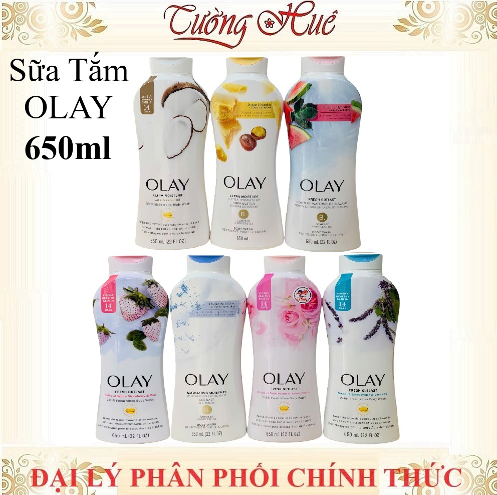 Sữa Tắm Dưỡng Ẩm Olay Body Wash Nhiều Mùi Lựa Chọn - 650ml