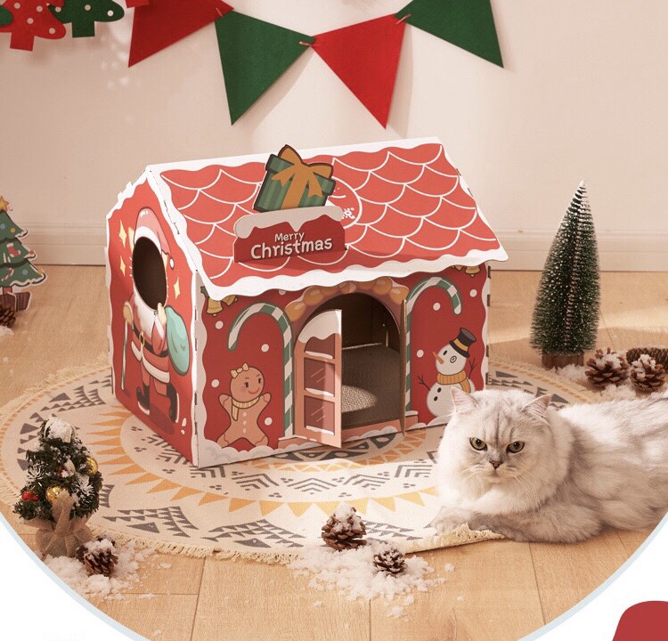 Bàn cào móng, nhà cào móng cho mèo bằng giấy hình hộp sữa Catbox