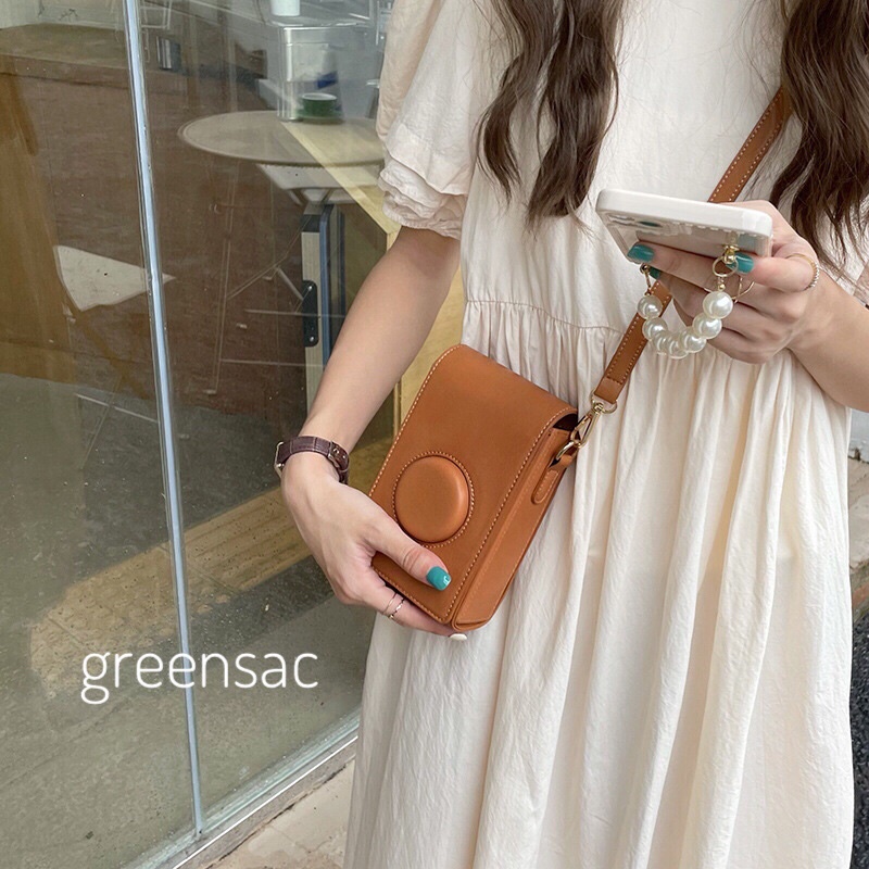 Túi Đeo Chéo Nữ Hình Máy Ảnh Da PU Phong Cách Hàn Quốc Mới 2021 - Mã T025