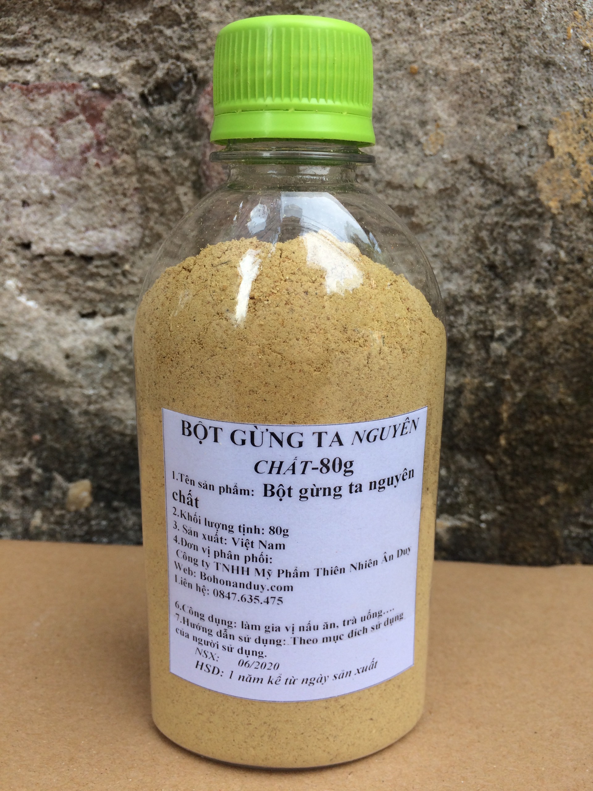 Bột GỪNG TA nguyên chất 80g