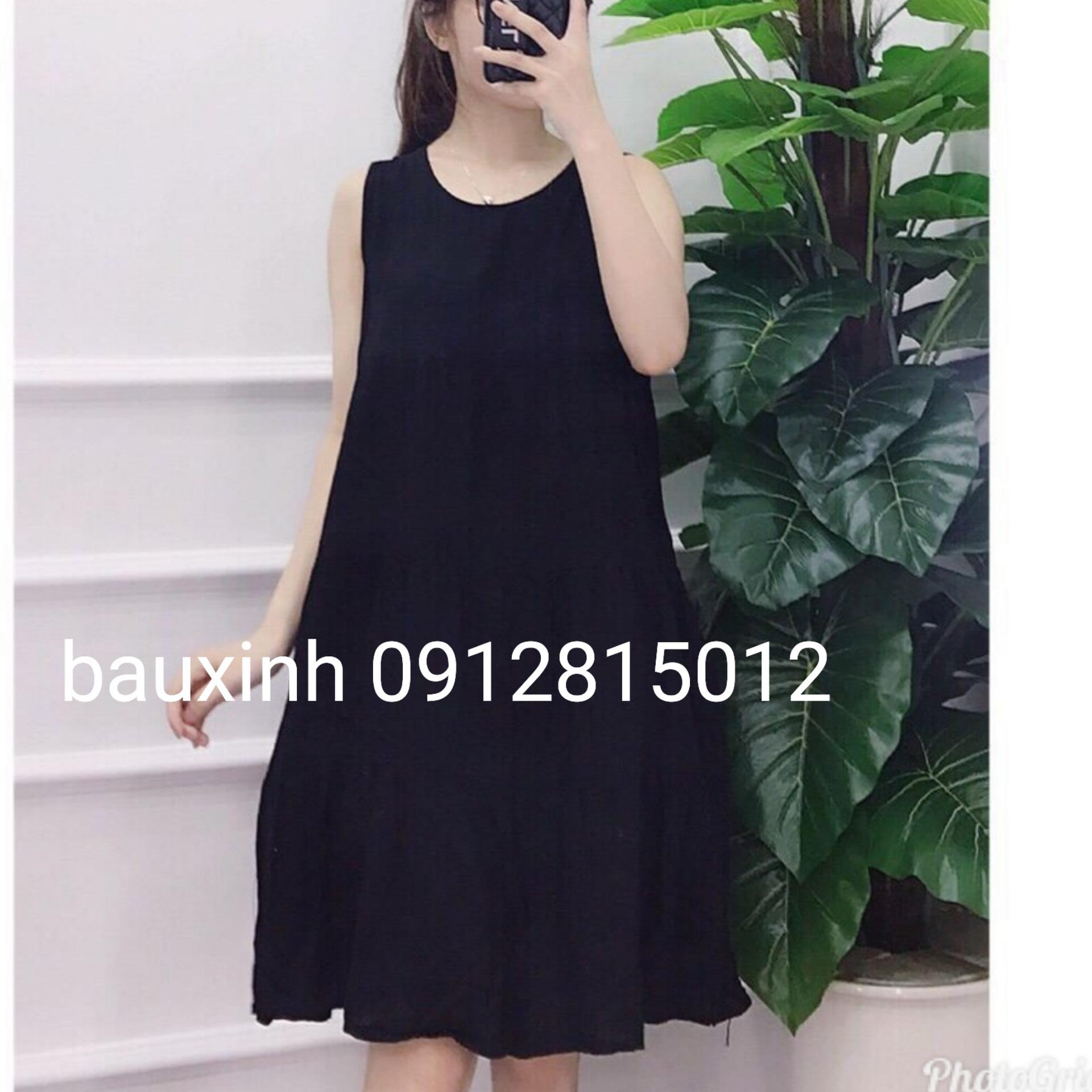 Váy/Đầm dáng suông dài chất thô freesize dưới 70kg form rộng cho nữ-bầu bí bon chen thoải mái