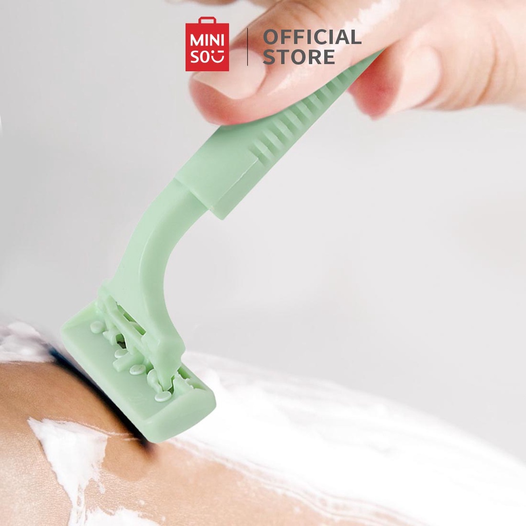 Set 6 dao cạo râu tiện dụng dao cạo râu đa năng Dao cạo xoay Miniso (Xanh lá)