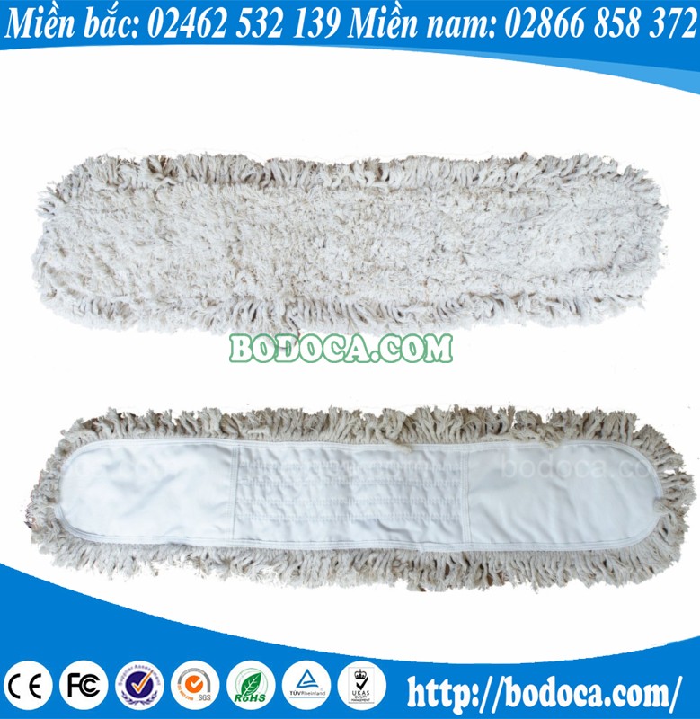 Combo 2 Tấm Lau Nhà San Hô Thay Thế Kích Thước 45x15cm, Chất Vải Thấm Hút Tốt, Màu Trắng - Màu Xanh