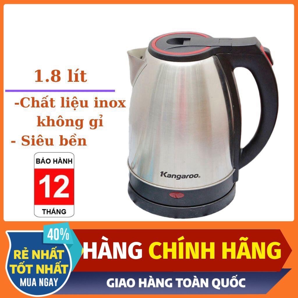 ẤM SIÊU TỐC INOX 1,8 LÍT KANGAROO KG338 1500W
