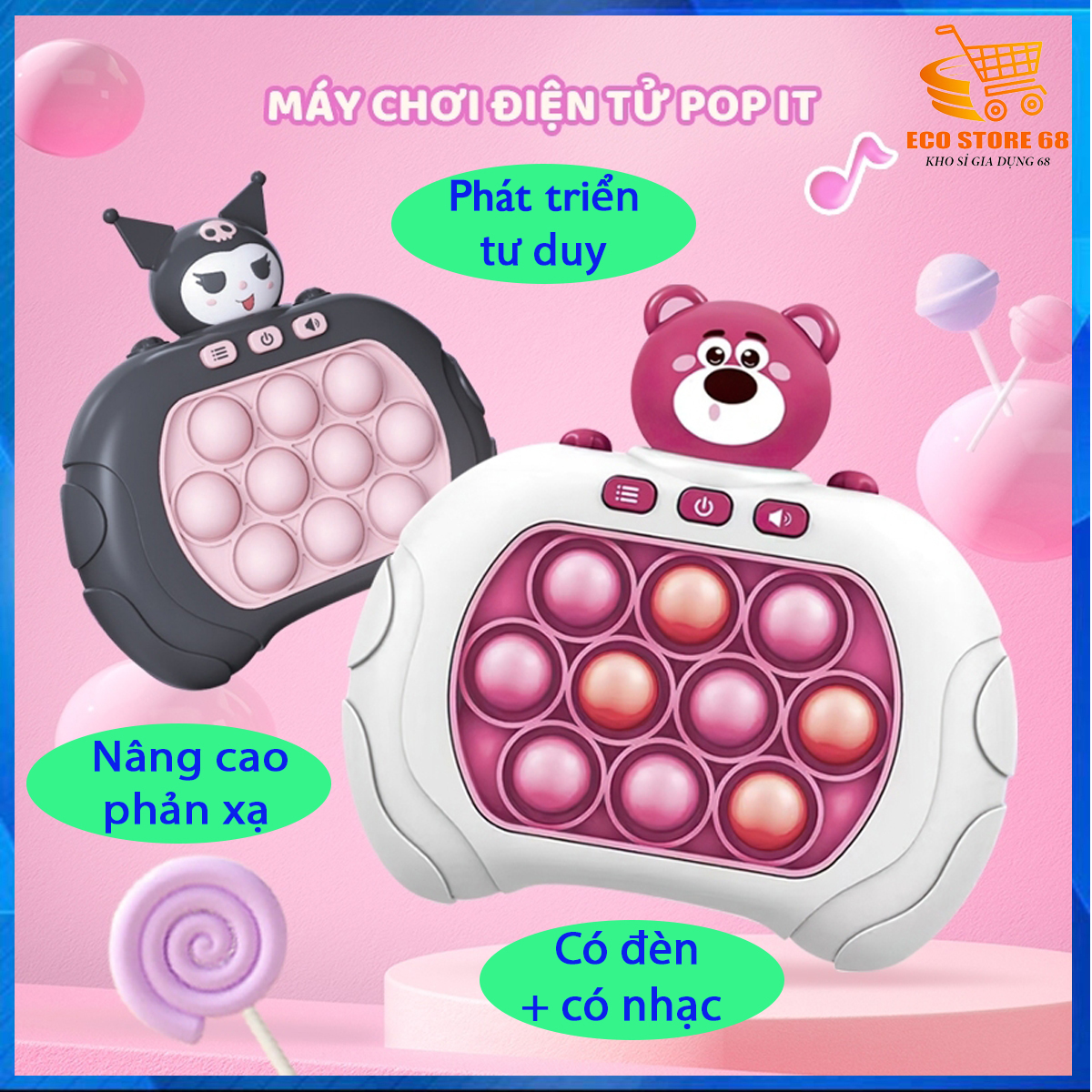 Đồ chơi pop it thế hệ mới, Máy chơi game pop it điện tử bấm nút theo nhạc với 4 chế độ chơi, pop it điện tử, pop it, trò chơi pop it