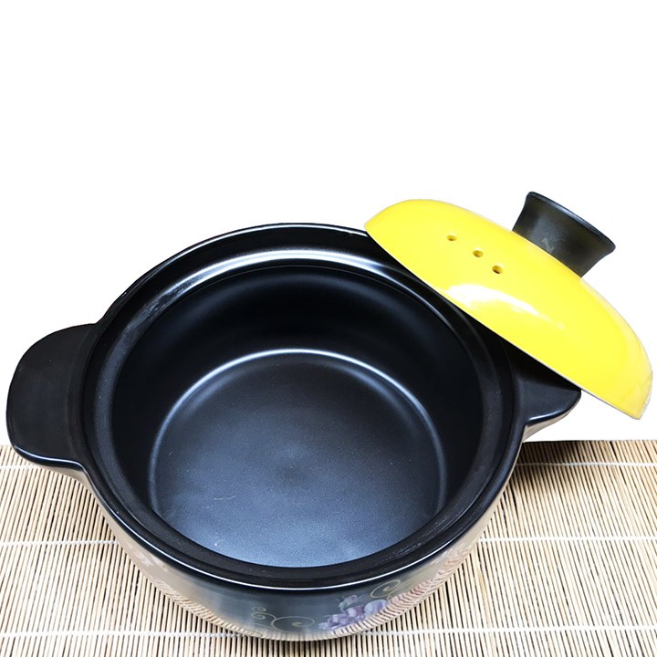 [SIÊU ĐẸP] Nồi đất họa tiết 4 lít hầm canh thịt tràng thạch cao cấp