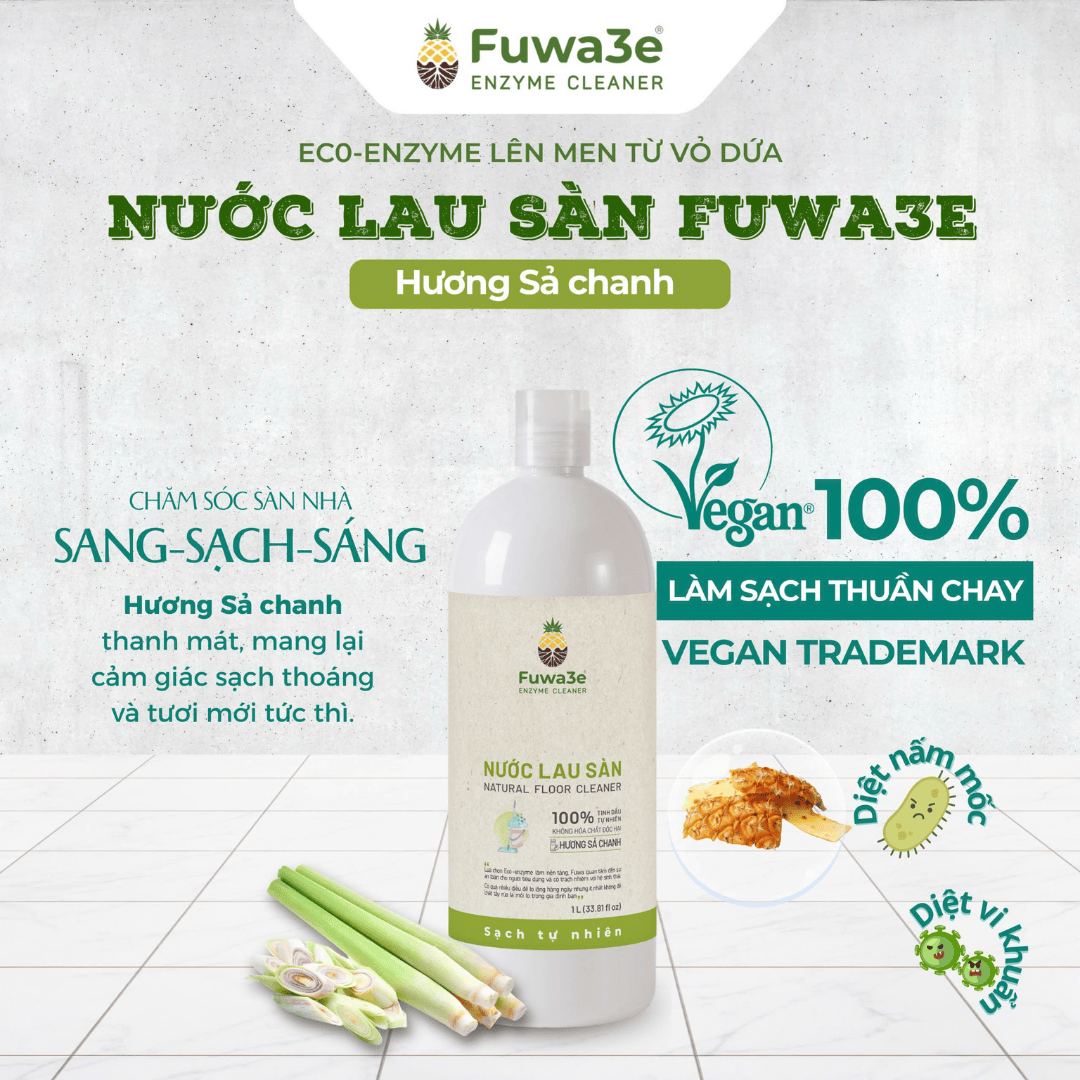 Water mop floor Organic Bio Enzyme pineapple Fuwa3e 1L incense lemon/cinnamon - 3