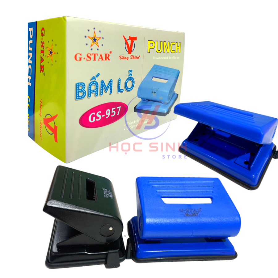 Máy bấm lỗ giấy gstar gs957 size lớn bấm 2 lỗ bấm 20 tờ 1 lần