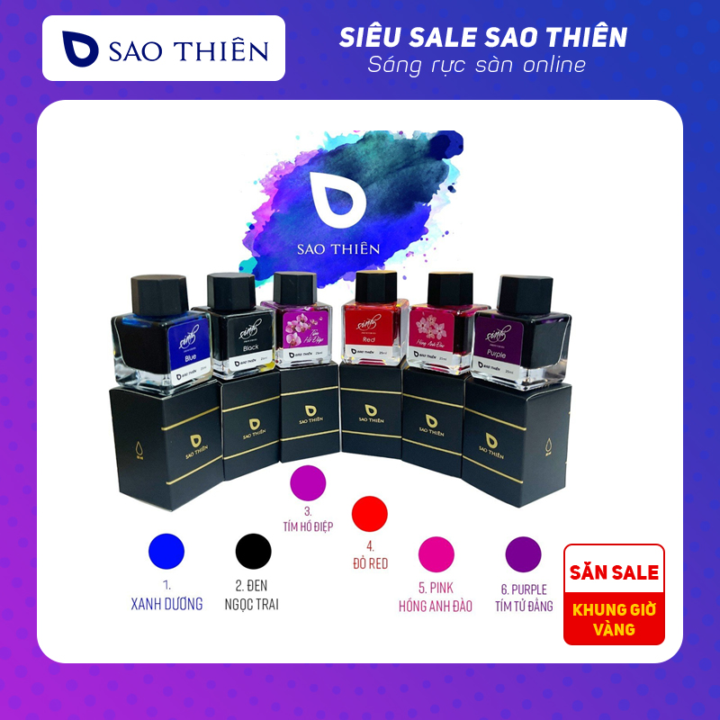 Mực Bút Máy Cao Cấp Ink 25Ml Sao Thiên Dành Cho Viết Máy - Penpro