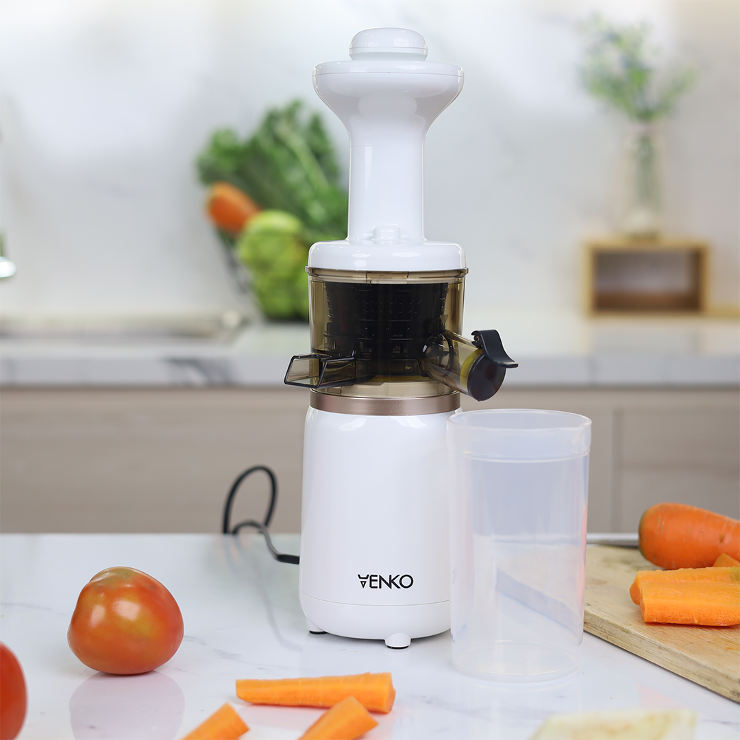 (BH 12 THÁNG) Máy Ép Chậm, Máy Ép Mini Venko Làm Kem, Ép Trái Cây Ép Kiệt Bã - Giữ Nguyên Chất Dinh Dưỡng - Tặng 2 Cốc Đựng Nước