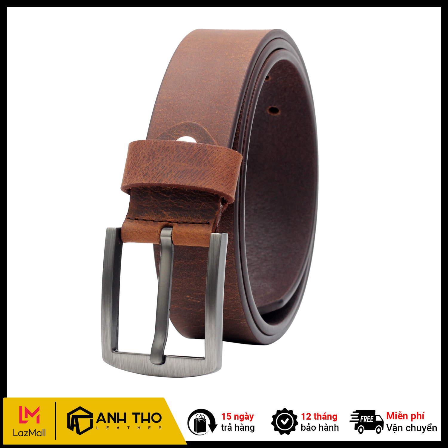 Thắt lưng nam da bò AT Leather S4K-01 - Da bò sáp