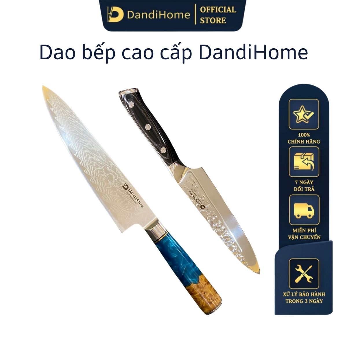 Dao nhà bếp thái đa năng DandiHome thép German 1.4116 cao cấp