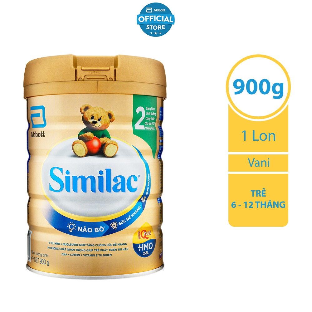Sữa similac hmo iq plus số 2 hương vani 900g