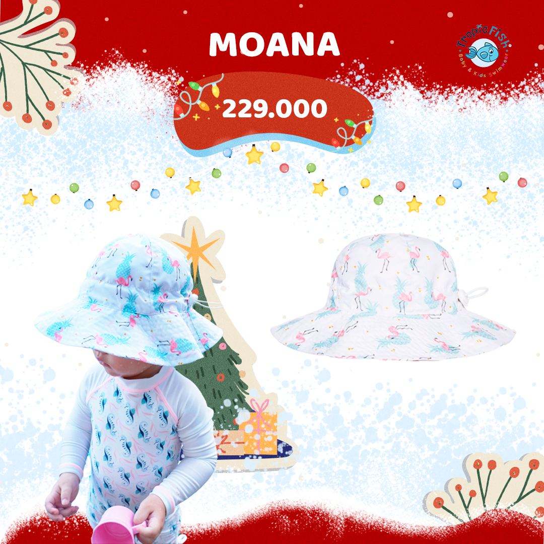 [HCM]Nón bơi rộng vành cao cấp TropicFish cho bé gái từ 0-5 tuổi - Tropic Fish Baby & Kids Moana Bucket Swim Hat for baby girl 0-5Y