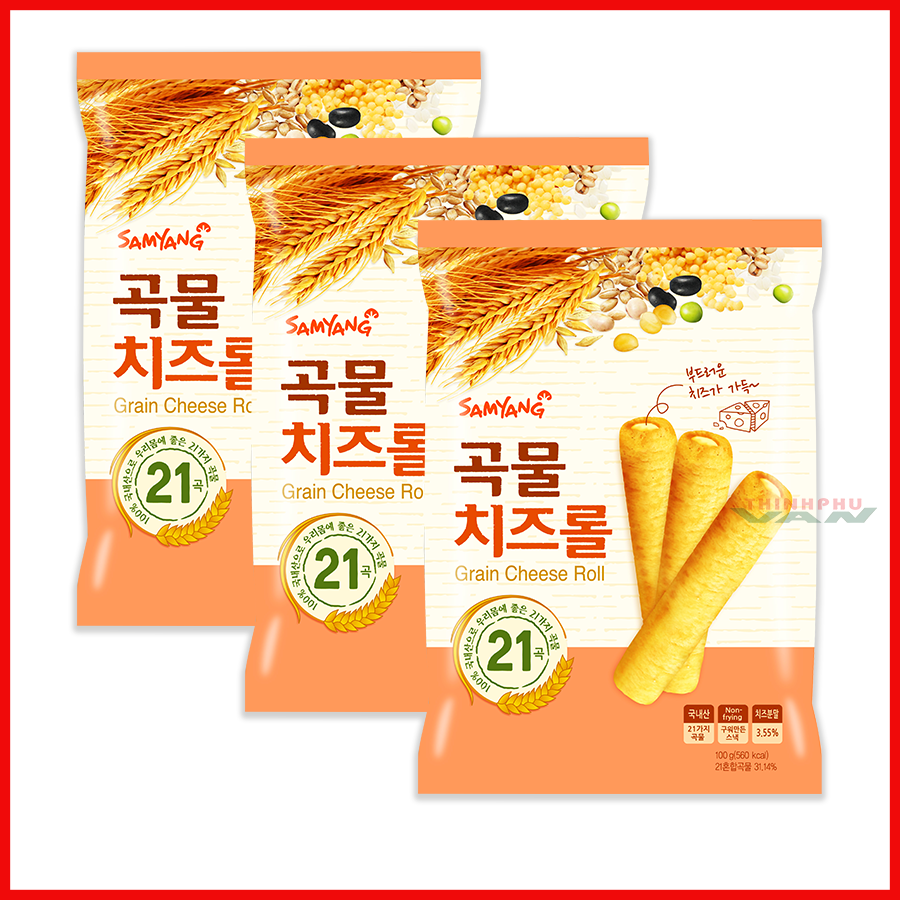Combo 3 Gói Bánh Ngũ Cốc Nhân Phô Mai Samyang 80g gói