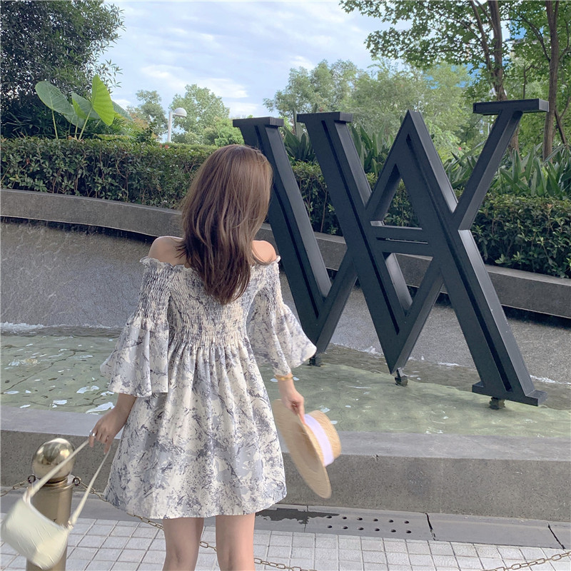 Lolita closet - váy đầm trễ vai dáng xòe phong cách hàn quốc