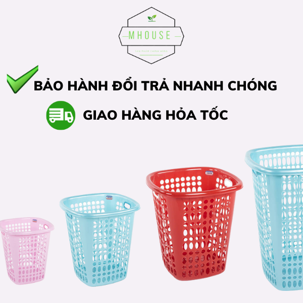 Sọt rác nhựa oval duy tân, sọt đựng đồ, sọt đựng quần áo tiện lợi size nhí - nhỏ - trung - đại - cồ