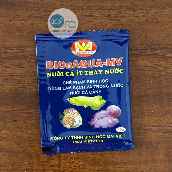 Men vi sinh Mai Việt dạng bột làm sạch và trong nước hồ cá