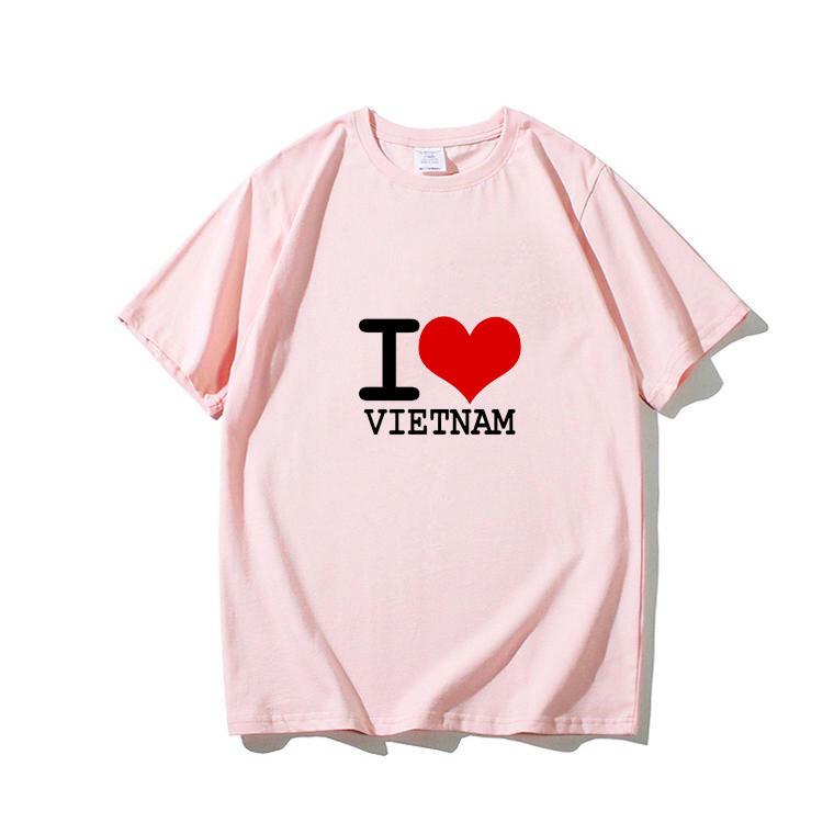 Aó thun unisex chữ i love vietnam