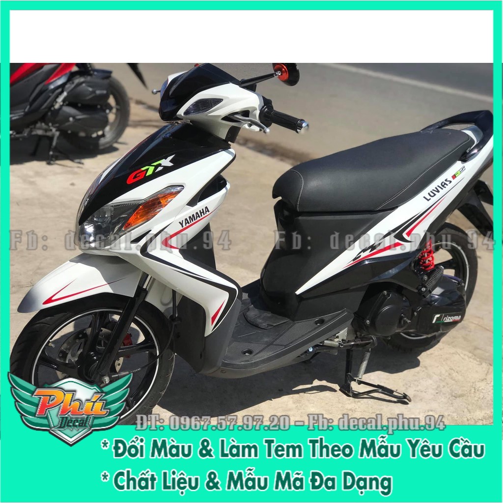 Tem rời Luvias chỉ đỏ đen xe trắng