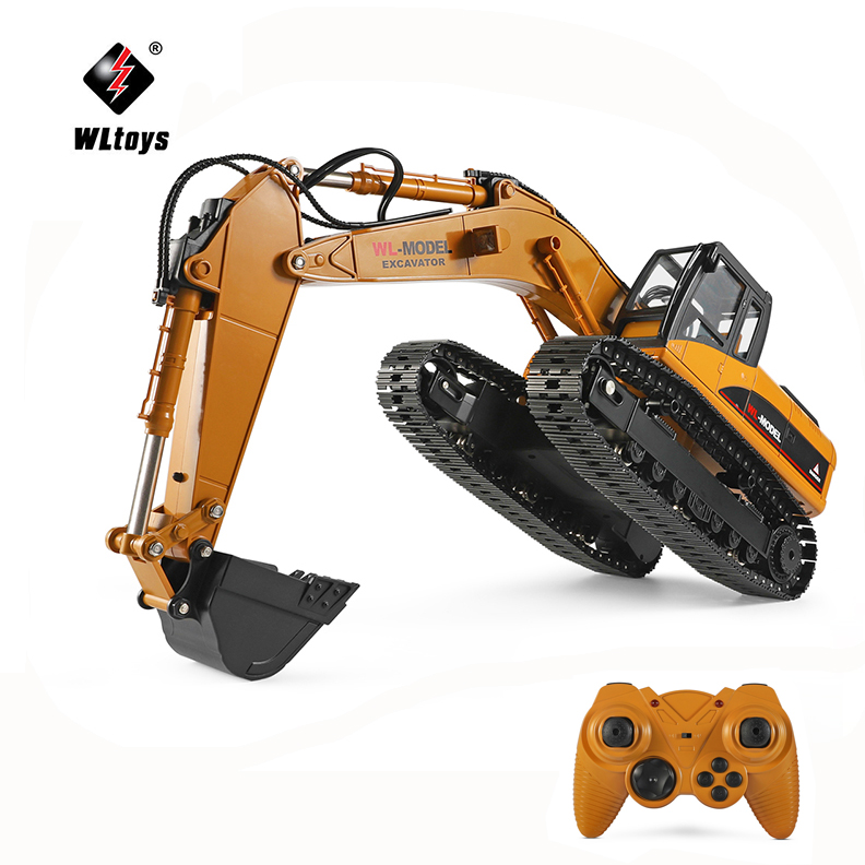 Máy Xúc Cẩu Điều Khiển Từ Xa Cao Cấp Cỡ Lớn Wltoys 16800, Khung Hợp Kim Siêu Bền, Chơi 50 Phút 1:16 2.4G, 23 Kênh