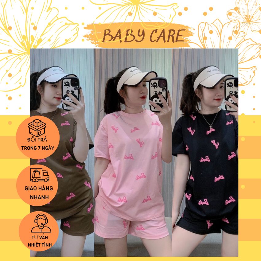 Bộ bầu cotton in chữ hàng đẹp cho mẹ bầu m328 bộ bầu mùa hè chất mát