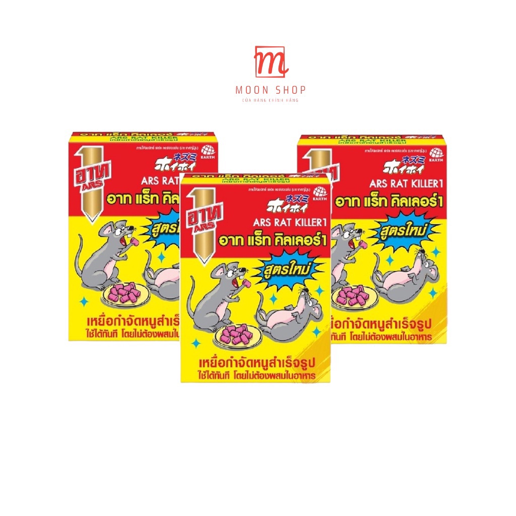 Combo 3 hộp Kẹo diệt chuột ARS Rat Killer Thái Lan 80gr - diệt chuột hiệu quả - Moonshop chuyên sỉ