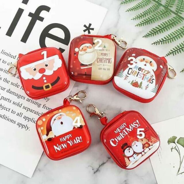 [HCM]Ví vuông Noel nhỏ nhắn dễ thương quà tặng cho mùa giáng sinh