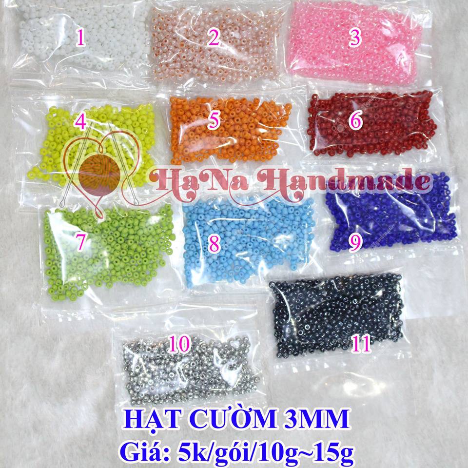 Hạt cườm trang trí 3mm