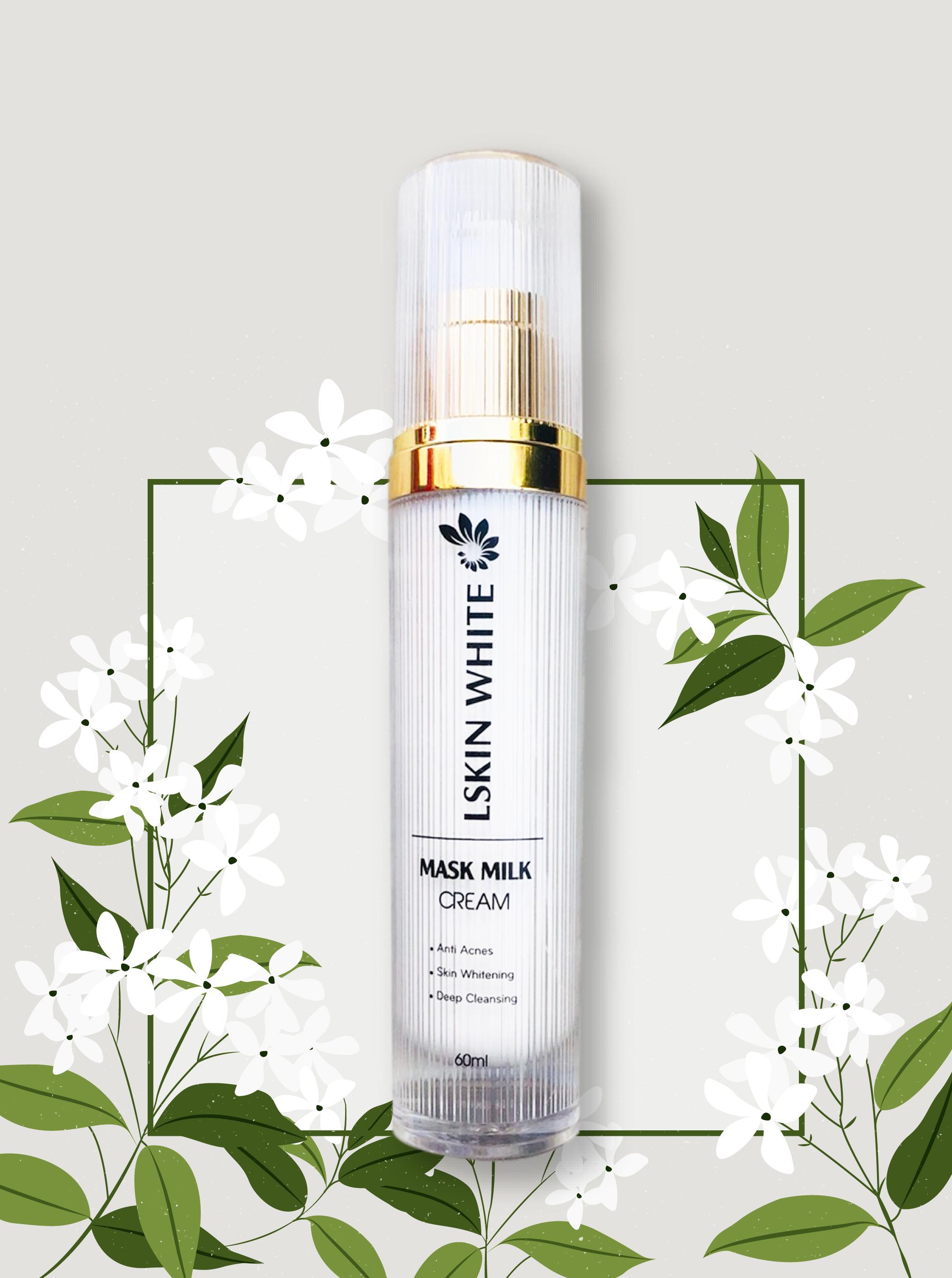 Ủ trắng nuôi da kém tằm lskin white trắng hồng da mặt - dung tích 60ml
