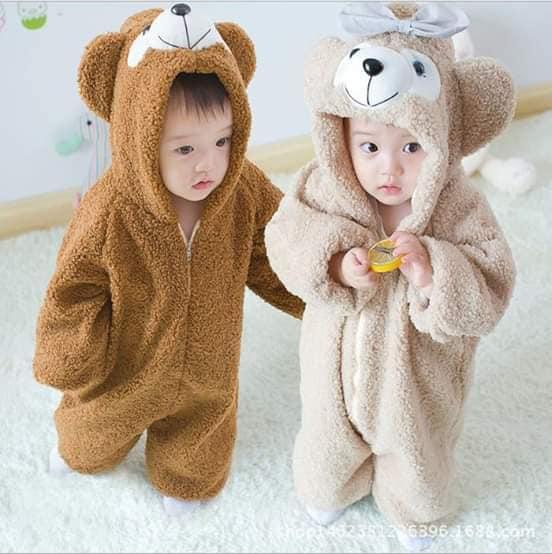 Body gấu lông ấm áp cho bé yêu