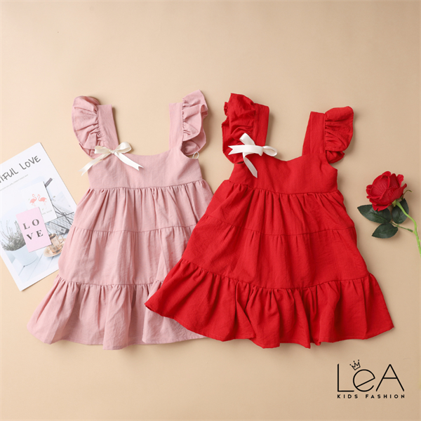 Đầm Linen Thuỷ Tiên Cho Bé Gái
