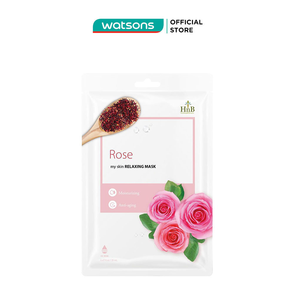 Mặt nạ hnb my skin relaxing mask rose dưỡng da chiết xuất hoa hồng 21ml/21g