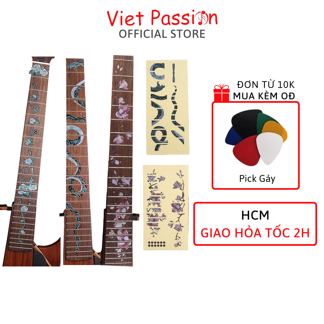 Sticker miếng dán trang trí khảm cần đàn guitar chất lượng Viet Passion HCM