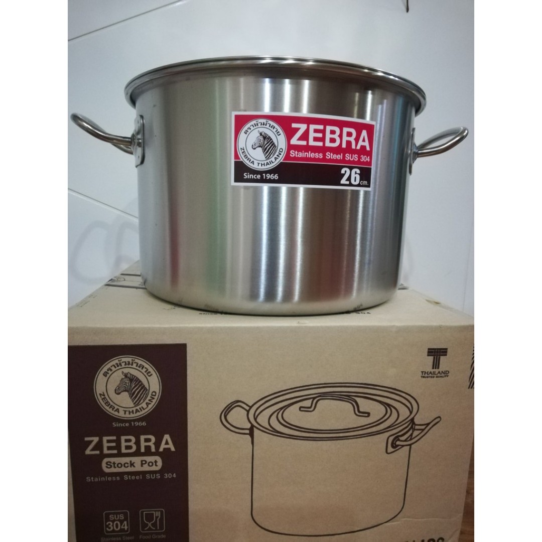 Nồi hầm 1 đáy inox zebra 26 cm - 171126