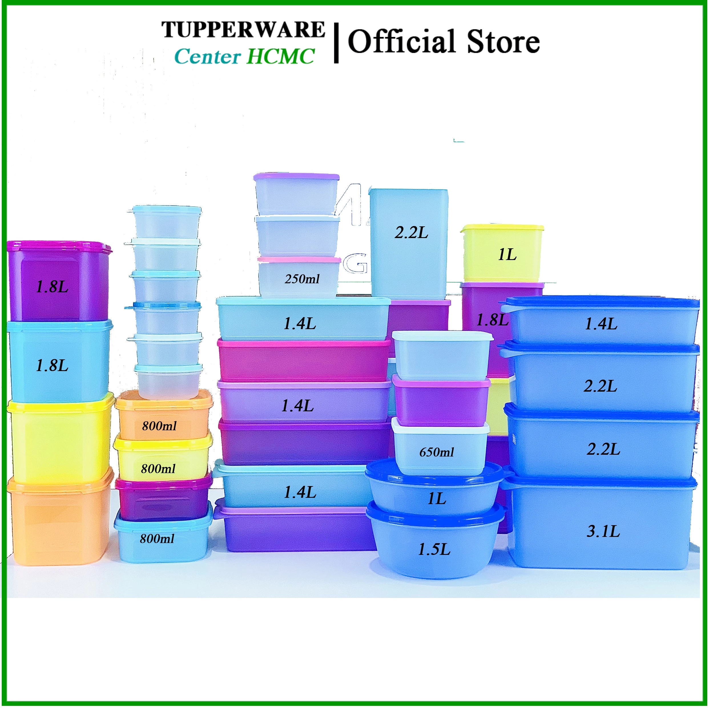 Lẻ hộp trữ mát & trữ khô Tupperware đủ size các loại, nhựa nguyên sinh an toàn sức khỏe, bảo hành trọn đời