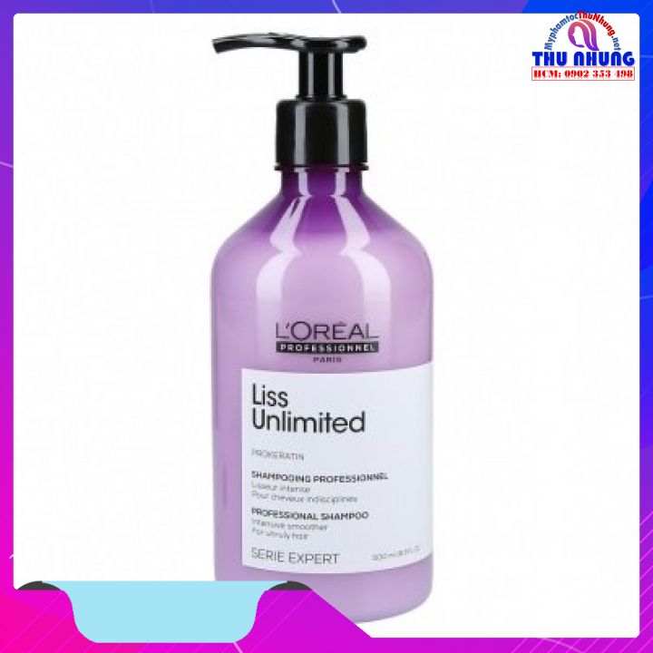 Dầu gội l'oreal liss unlimited prokeratin 2021 suôn mượt cho tóc xơ rối 500ml