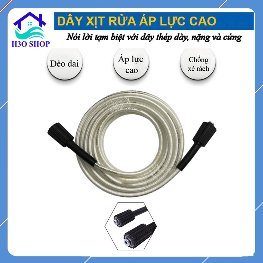[HCM]Ống dây xịt rửa xe cho máy rửa xe cao áp máy rửa xe mini dây 15m