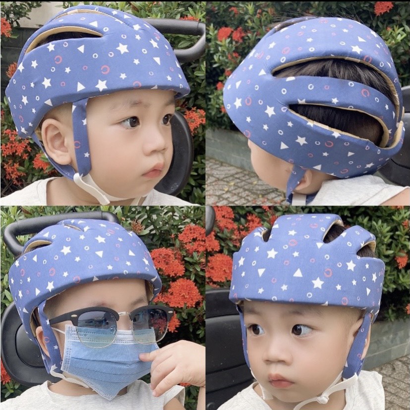 Mũ bảo vệ đầu đa năng - Nón bảo hiểm bảo vệ đầu cho bé tập bò/ tập đi/ chạy xe đạp/ ngồi xe máy - mẫu mới