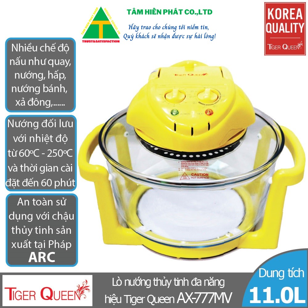 Lò nướng thủy tinh tiger queen ax-777mv - hàng chính hãng