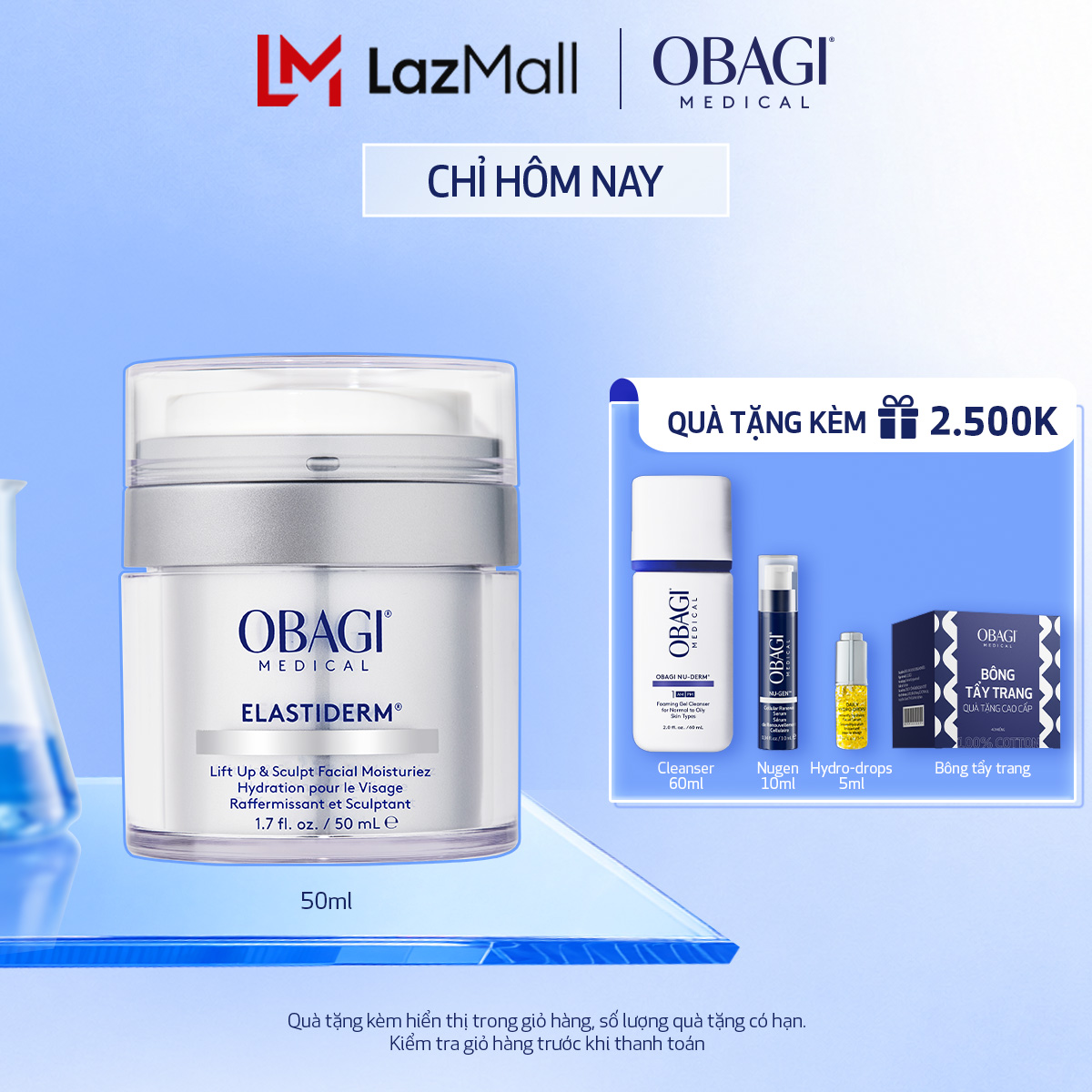 Kem Dưỡng Chống Lão Hóa Cao Cấp Giúp Nâng Cơ Căng Da ELASTIDERM® Lift up  Sculpt Facial Moisturizer 50ml