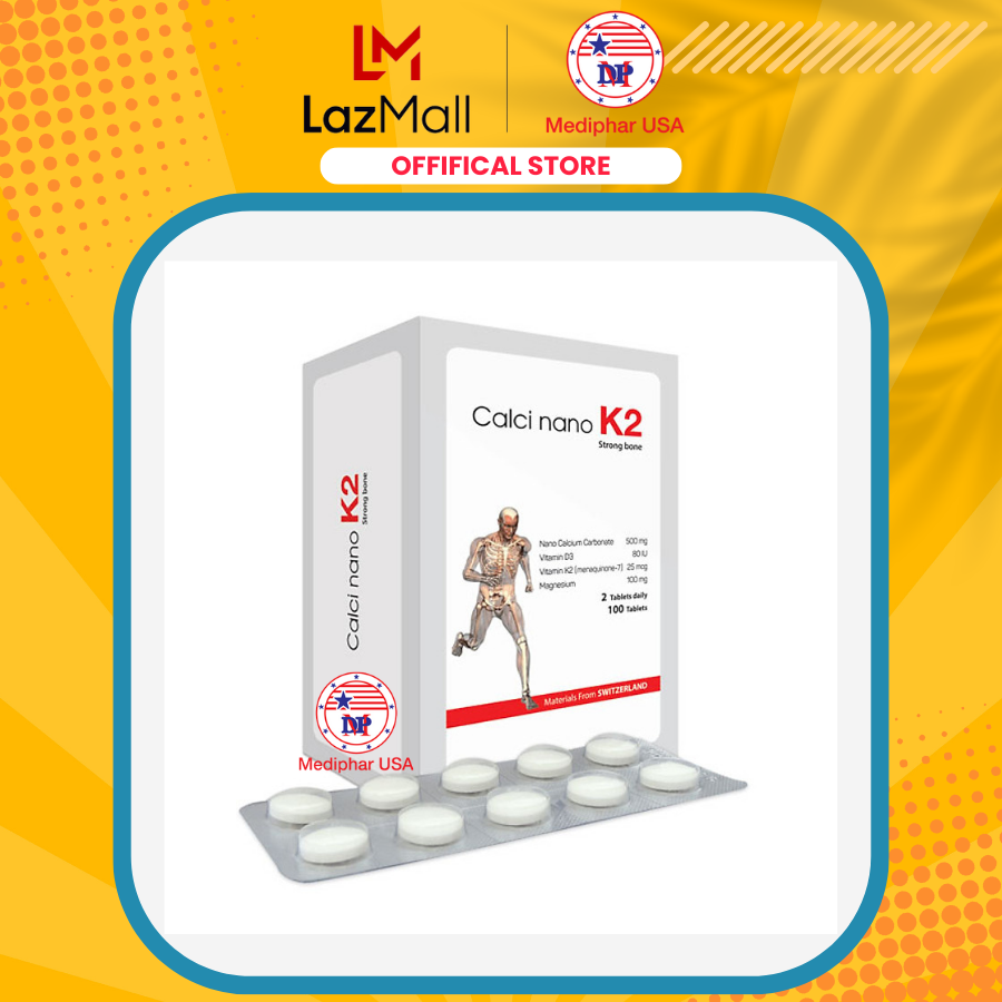 Calci Nano K2 tăng chiều cao, phòng giảm loãng xương, còi xương