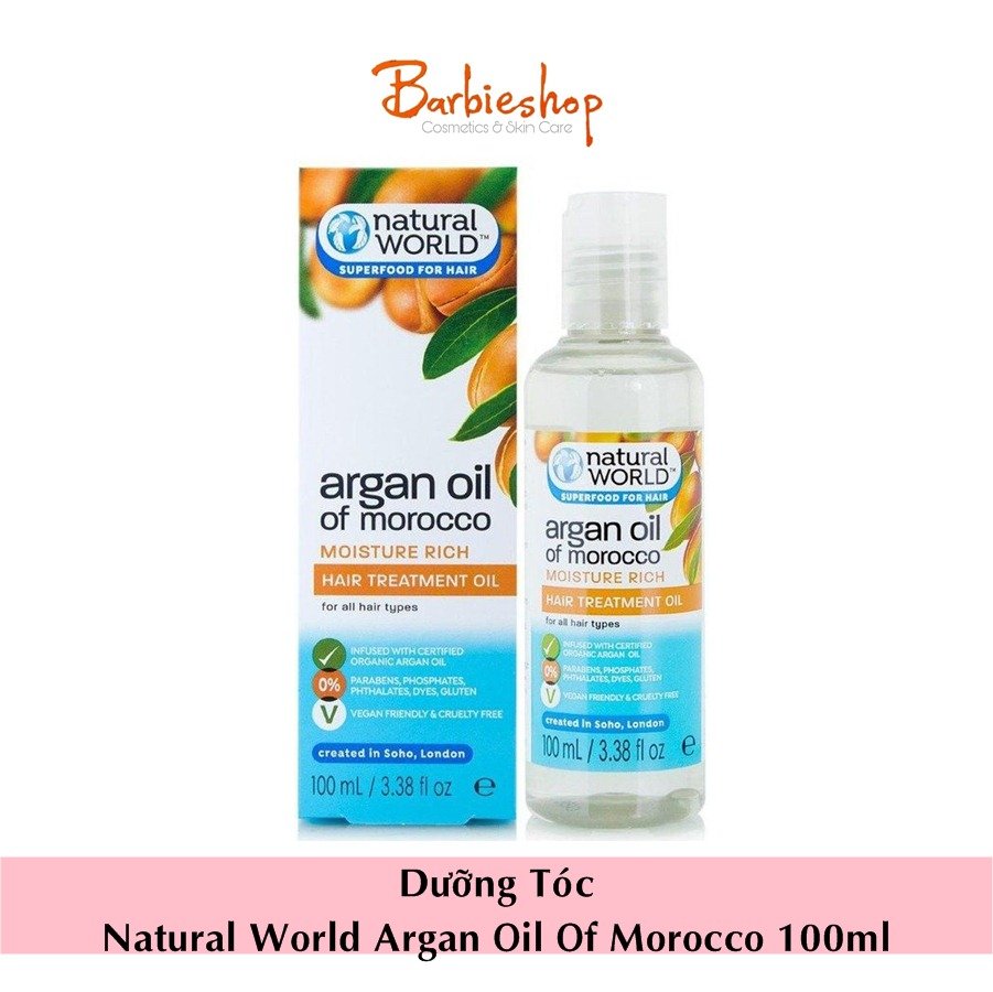 Tinh Dầu Dưỡng Tóc Natural World Argan Oil Of Morocco Hair Treatment 100ml