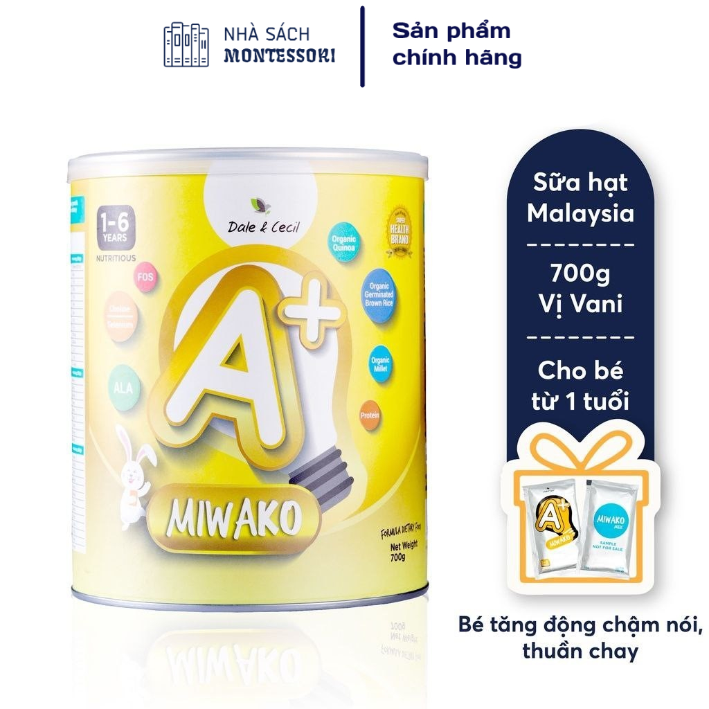 [Gift painting coloring] formula milk plant seed organic Miwako + a 700gr ( x 2 box-1.4kg) - Miwako Vietnam - Montessori store - 3