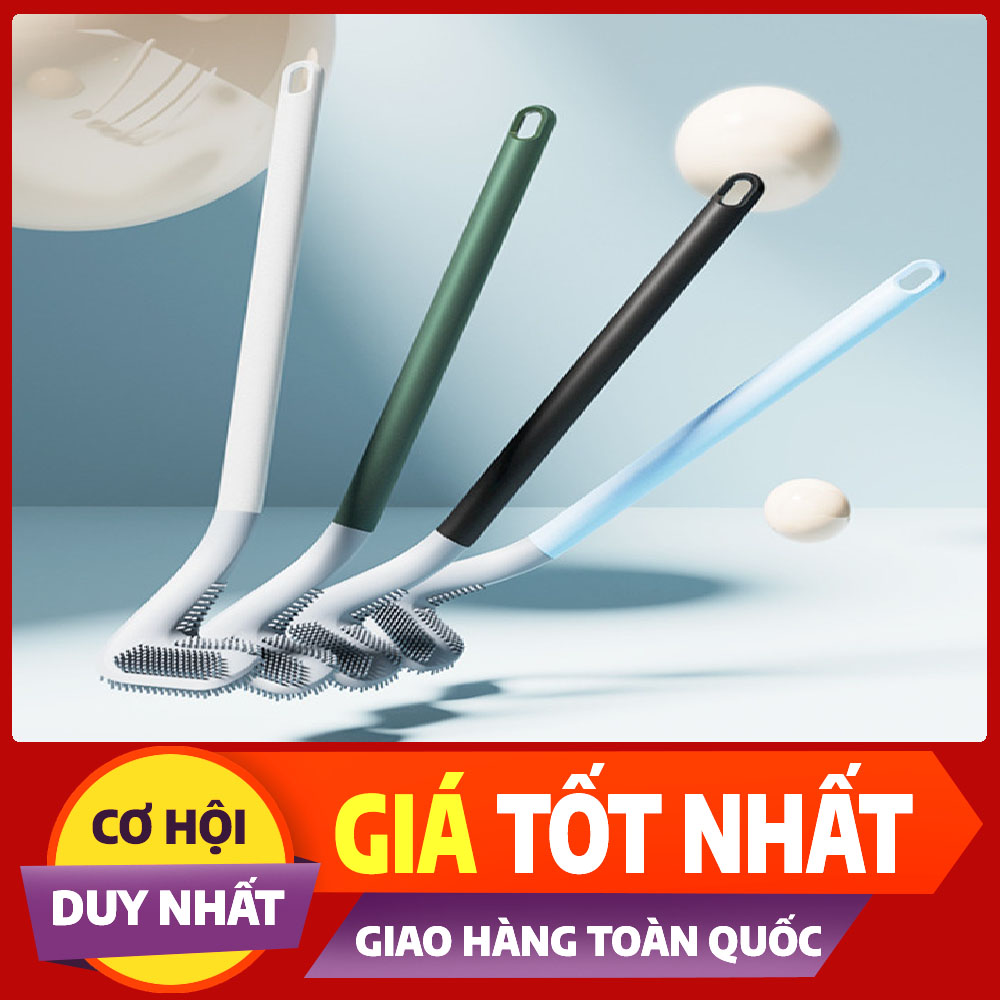 Cọ chà tolet chà bồn cầu siêu sạch Silicon (Bàn Chà Cong) chà sạch khe nhỏ
