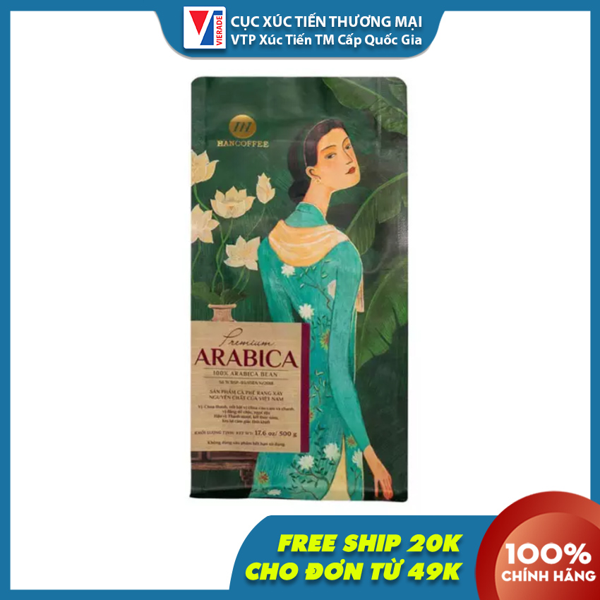 [MIỄN PHÍ VẬN CHUYỂN] Cà Phê Hạt Rang Mộc Pha Máy HANCOFFEE Premium Blend Túi 500g – Hương Vị Thơm Ngon, Đậm Đà, Sánh Mịn, Hạt Cà Phê Nguyên Chất Chọn Lọc Chuẩn Nông Trại Gia Lai [CT CẤP QUỐC GIA]
