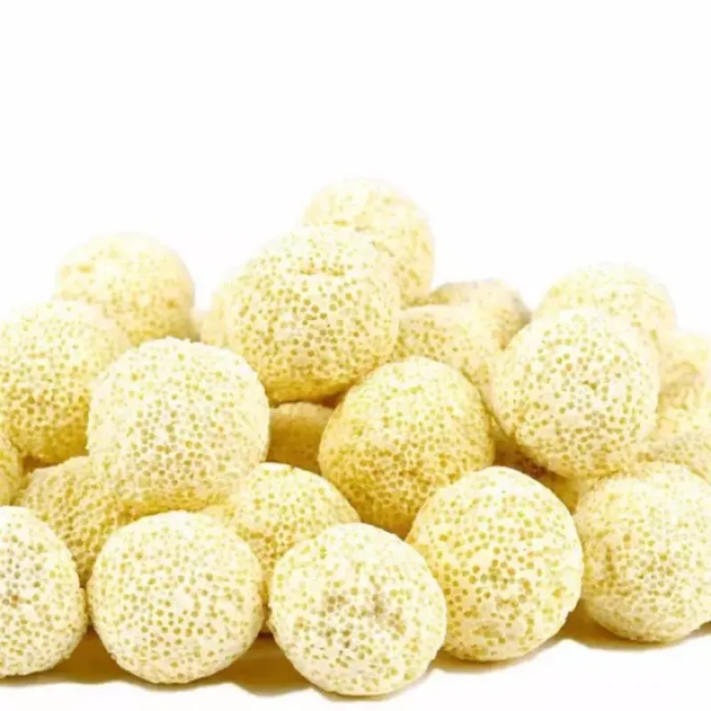Sứ Lọc Viên Bi Tròn màu Vàng 100g Sứ bi vàng, sứ viên tròn vàng